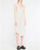 Robe fluide en Lin mélangé blanche