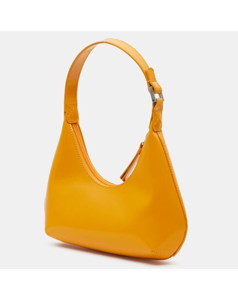 Sac à main en Cuir Baby Amber Semi Pate orange - 16x22x6 cm