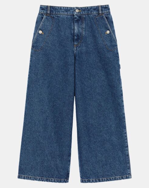 Jean Cropped bleu