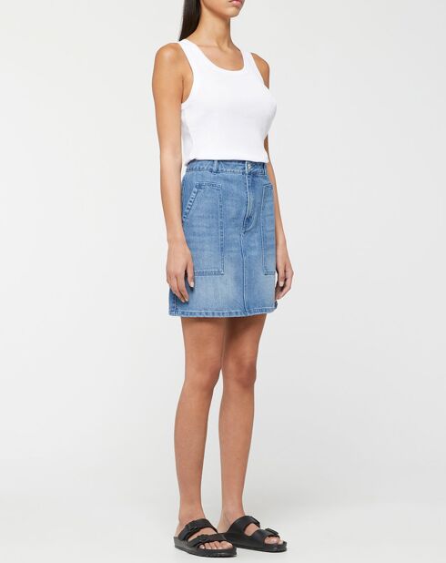 Jupe en Denim Puce bleu clair