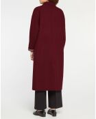 Manteau réversible en Laine mélangée Louis Mac bordeaux