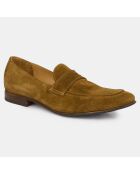 Mocassins en Velours de Cuir marron