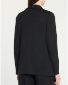 Veste en Lin mélangé poches plaquées noire