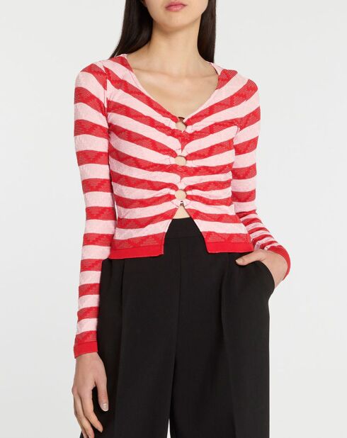 Roze/rode Paros-top