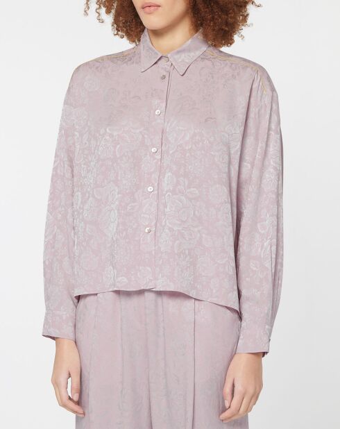 Chemise Boxy Jacquard mauve