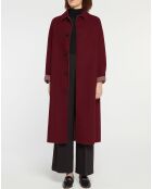 Manteau réversible en Laine mélangée Louis Mac bordeaux