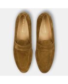 Mocassins en Velours de Cuir marron