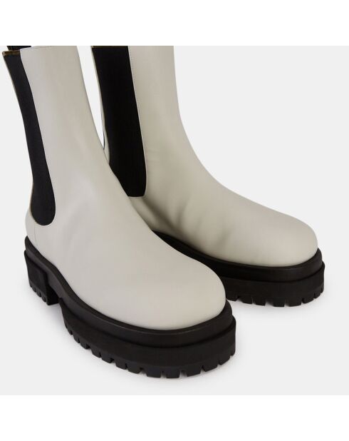 Chelsea boots en Cuir blanches
