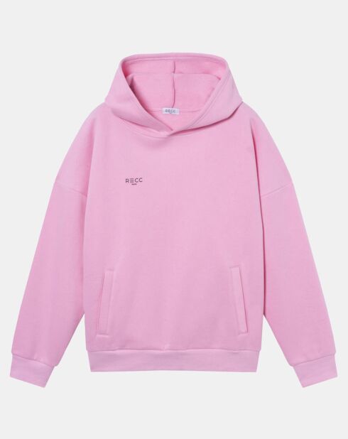 Felpa con cappuccio in cotone Pink Babe
