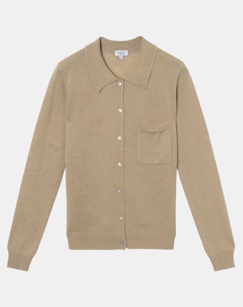 Cardigan en Maille mélangée Luana beige moyen