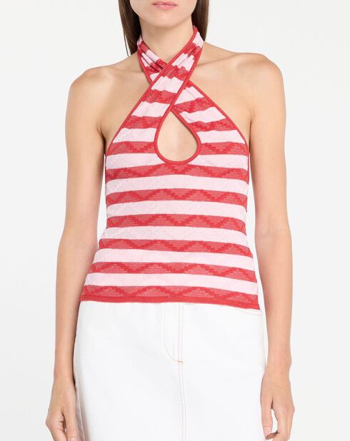 Roze/rode Sio top