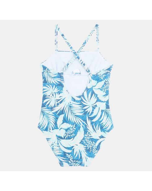 Maillot 1 Pièce croisé bleu multicolore