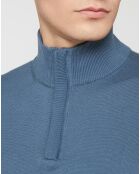 Pull Tutonzip bleu/gris