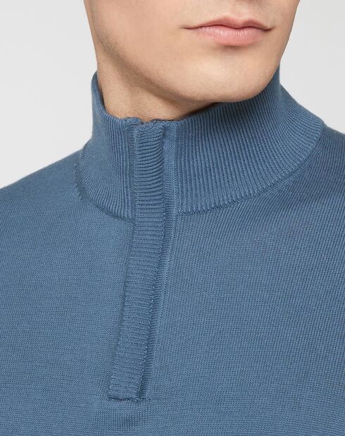 Pull Tutonzip bleu/gris