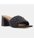 Mules en Cuir Odessa noires - Talon 5.5 cm