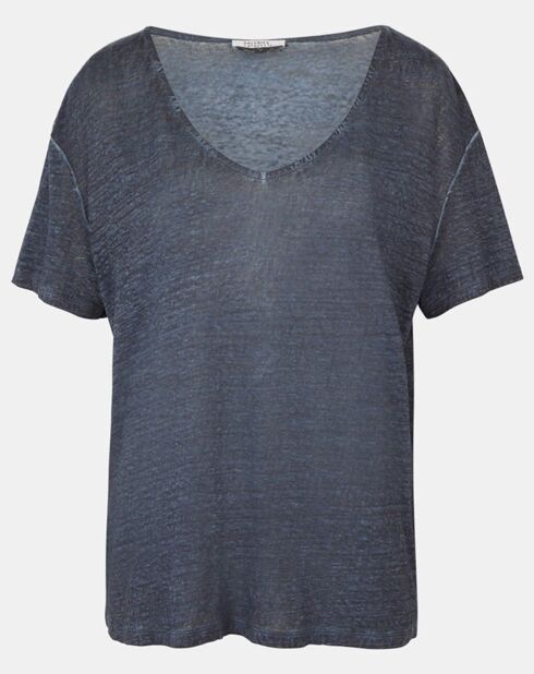 T-Shirt 100% Lin Nada bleu marine