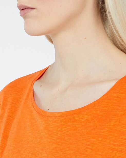 Camiseta Noris Flamme naranja en mezcla de algodón orgánico