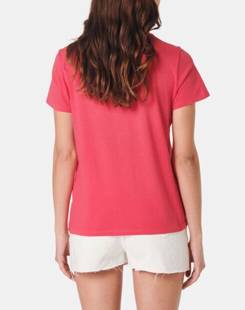 T-Shirt Polly col rond fuchsia