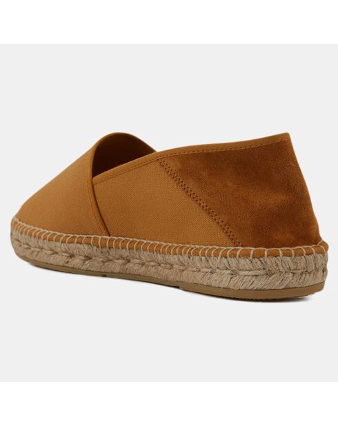 Espadrilles en Toile arrière en Cuir camel