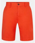 Bermuda en Coton & Lin Regular Fit Muberlin rouge orangé