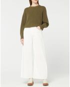 Pull en Laine & Cachemire Florine col rond kaki