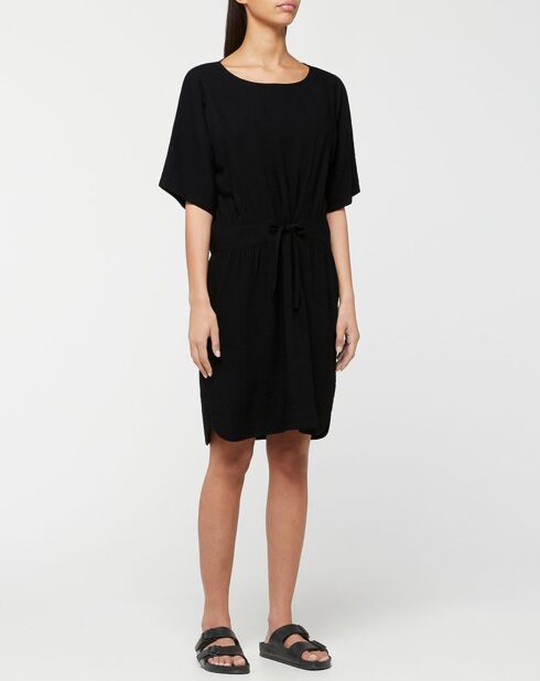 Robe courte crépon Anissa noir