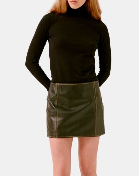 Falda de piel negra Debby
