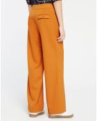 Pantalon en Laine mélangée Amor Marin large orange