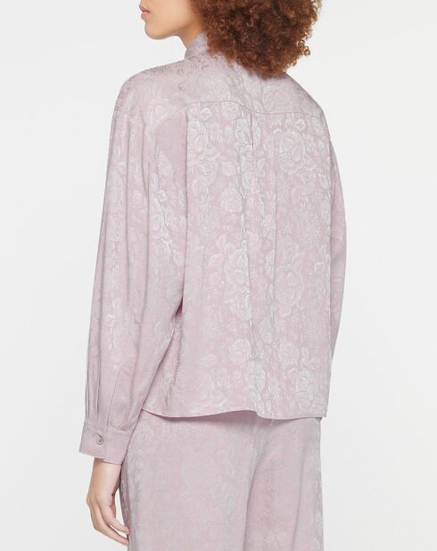 Chemise Boxy Jacquard mauve