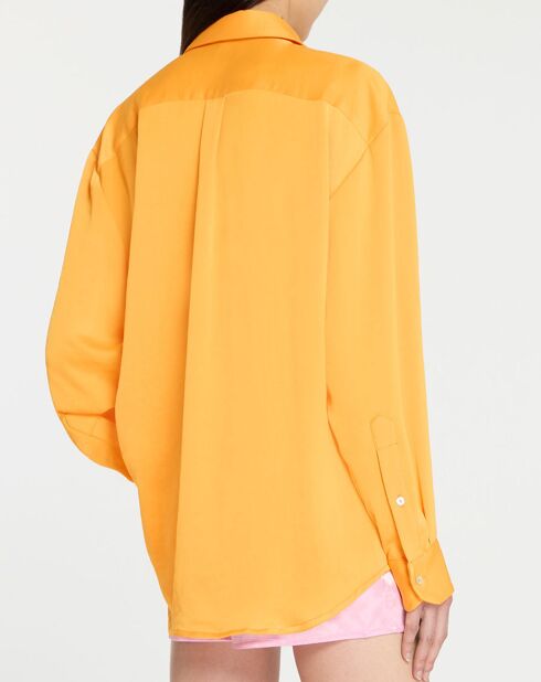 Chemise fluide et ample Noélie orange