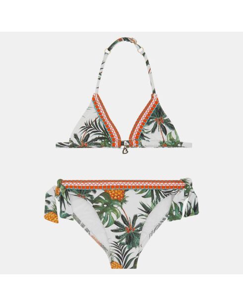 Maillot de bain 2 Pièces Palmspring vert/blanc