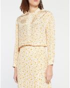 Blouse fluide Anita imprimé floral beige/jaune