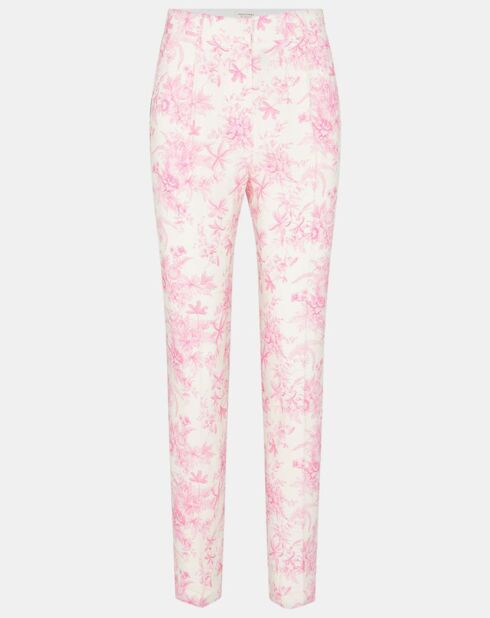 Pantalon Pirandello rose/écru