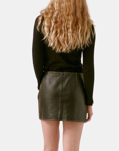 Falda de piel negra Debby