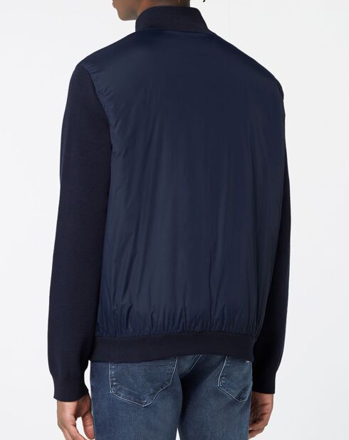 Blouson Mamix bimatière bleu marine