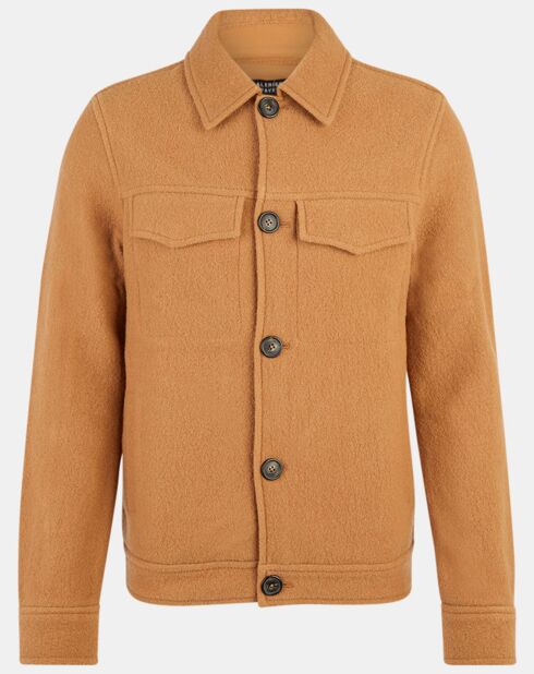 Blouson 100% Laine Tilano Milano tricot camel