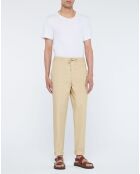 Pantalon 100% Coton Bio chino Regular Fit Mujog beige