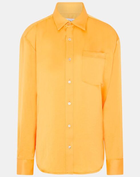 Chemise fluide et ample Noélie orange