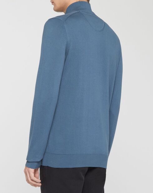 Pull Tutonzip bleu/gris