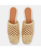 Mules en Cuir Marquez dorées