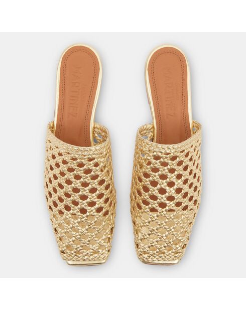 Mules en Cuir Marquez dorées