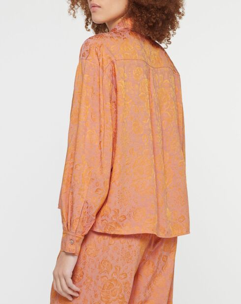Chemise Boxy Jacquard orange clair