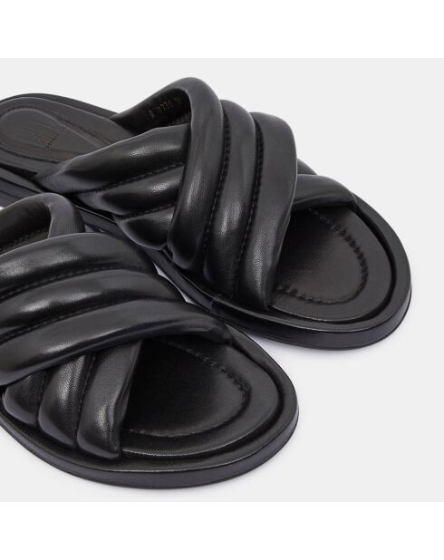 Zwarte leren muiltjes