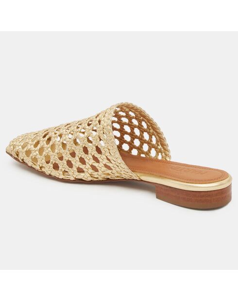 Mules en Cuir Marquez dorées