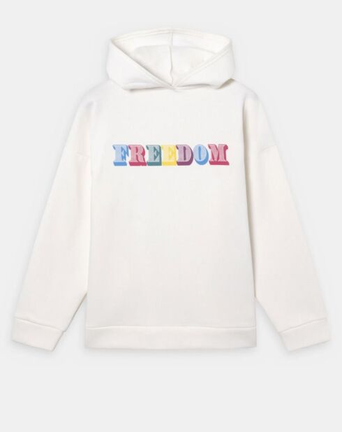 Ecru/mehrfarbiger Ligner Hoodie