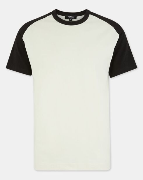 T-Shirt 100% Coton Bio Baglan blanc/noir