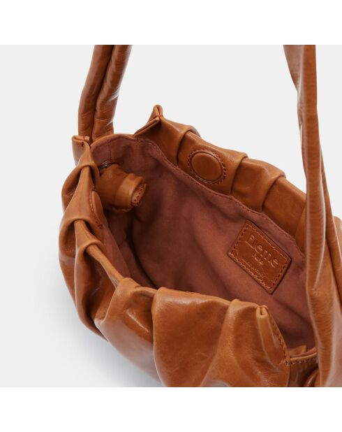 Sac à main en Cuir Vague Vinta marron 15x25x6 cm