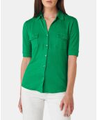 Chemise en Lin mélangé verte