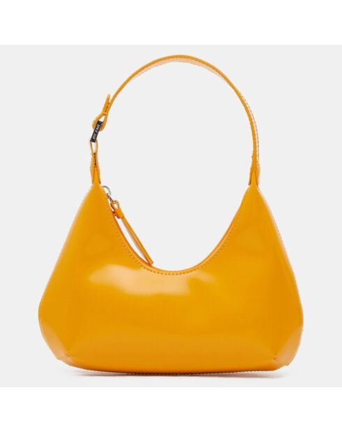 Sac à main en Cuir Baby Amber Semi Pate orange - 16x22x6 cm