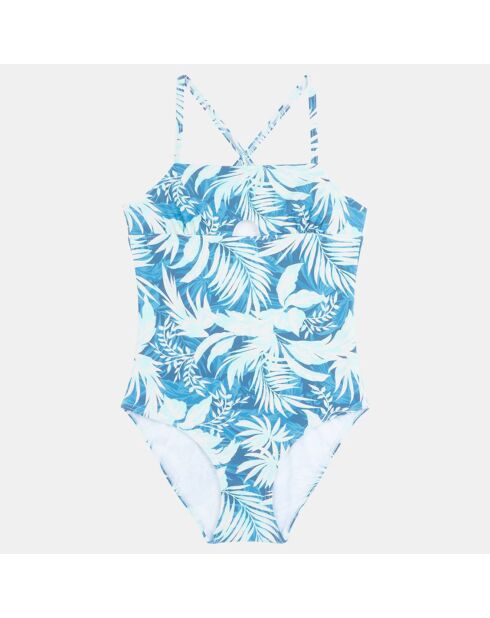 Maillot 1 Pièce croisé bleu multicolore